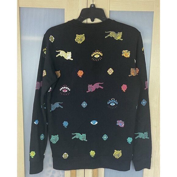 Kenzo monogram tiger sweatshirt Sz S Crew neck Embroidered Designer Graphic - Picture 7 of 7